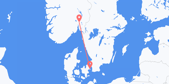 Denmark to Norway