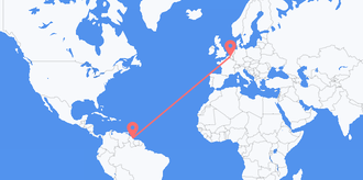 Guyana to Belgium