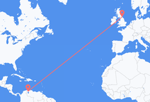 Flyreiser fra Maracaibo, til Newcastle upon Tyne