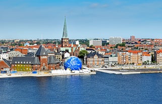 Cityscape of Aarhus in Denmark.