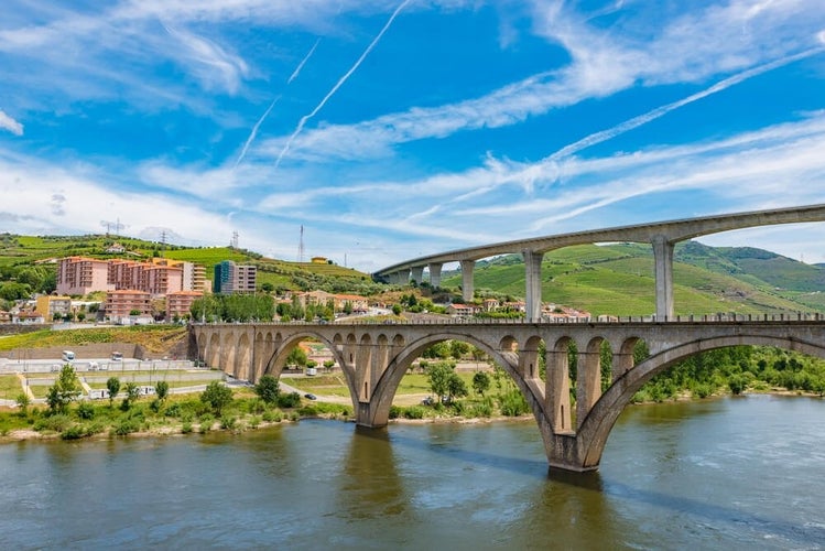 View of Peso da Regua in Alto Douro Wine Region, Portugal.