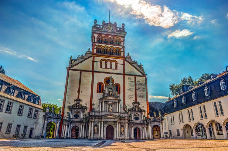 Photo of Famous St. Matthias' Abbey or Benediktinerabtei St. Matthias in Trier, Germany. A renowned place of pilgrimage because of the tomb of Saint Matthias the Apostle.