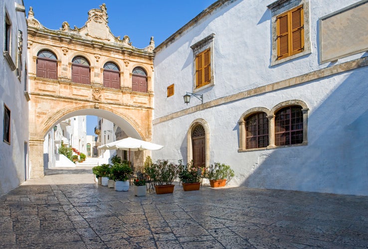 Photo of traditional architectures of the old village Ostuni, Italy.