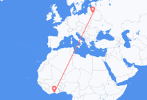 Abidjan to Vilnius