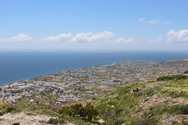 Urban area of Perissa, Perivolos, and Agios Georgios in Santorini