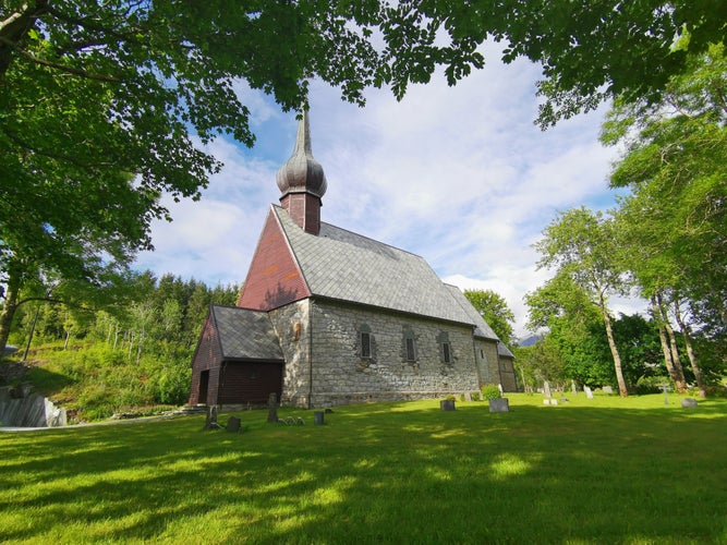 photo of view of Alstahaug Historic Church Sandnessjøen Northern Norway