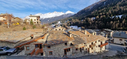 photo of the heights of the Vercors, the marly hills and the valley Val de Drome at Saint Jean De Maurienne in French countryside.