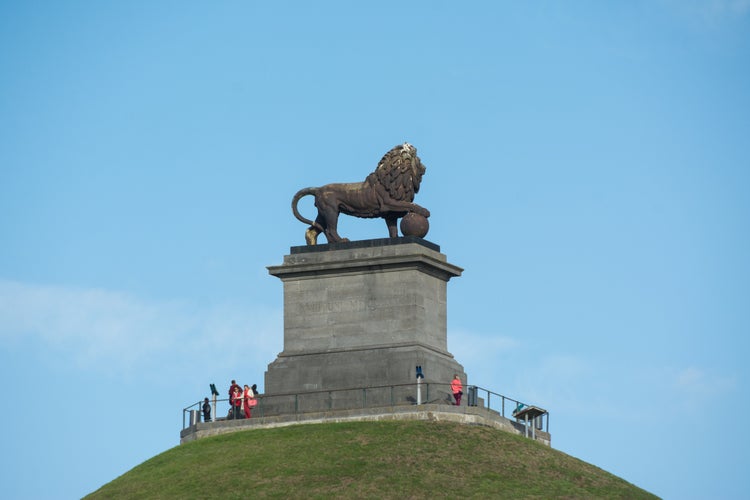 Photo of the Lion of Waterloo ,Lion's Hill in Waterloo ,Belgium.