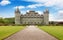 Photo of Inveraray castle and garden with blue sky, Inveraray,Scotland .