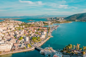 photo of an aerial landscape with panoramic view of Veria a historic town, Greece.