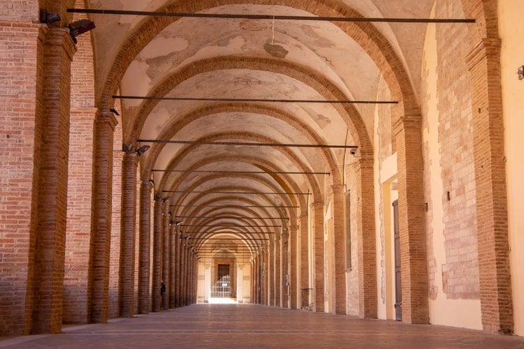 Photo of Fabriano medieval city historic center Italy.