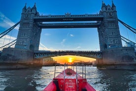 Þemsa eldflaugasólsetur í London hraðbátaferð