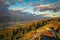 Landscape of the Tatra Mountains at sunrise from the top of Gubalowka peak in Zakopane. Poland.