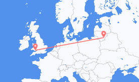 Flights from Wales to Lithuania