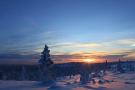 Racchette da neve su una montagna