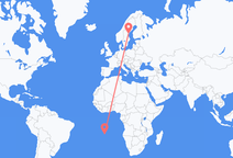 Flyrejser fra Jamestown til Sundsvall