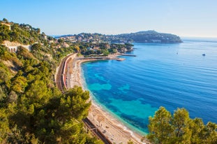 Photo of aerial view of beautiful Grasse Village in French Riviera, France.