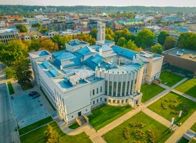 Aerial view of Vilnius old city.