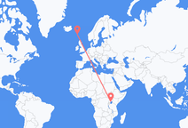 Flyrejser fra Entebbe til Sørvágur