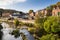 Photo of Old railway station museum and the beautiful town of Llangollen, Wales.