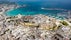 Photo of aerial view of the Castle of Otranto on the Salento Peninsula in the south of Italy.