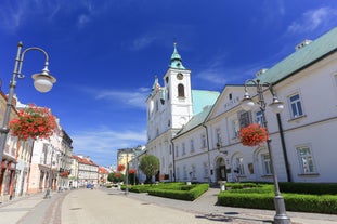 Photo of Lancut castle in Poland, built in the first half of 17th century with Italian garden and park.