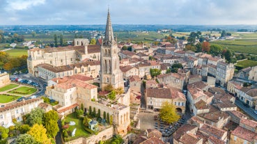 Photo of Square in Sarlat-la-Caneda historical center, France.