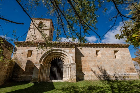 Photo of church of San Pedro Apóstol, 12th century, Villacadima, Guadalajara, Spain.