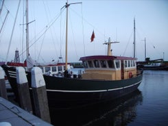 Classic sailing ship in center of Enkhuizen