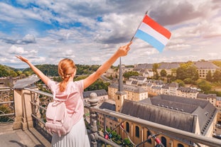 Photo of Lille, the Porte de Paris, view from the belfry of the city hall.