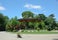 photo of a kiosk at the beautiful Grand Rond Park at morning in Toulouse, France.