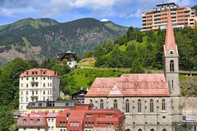 Photo of Alpine summer aerial view of Bad Hofgastein, St. Johann im Pongau, Salzburg, Austria.