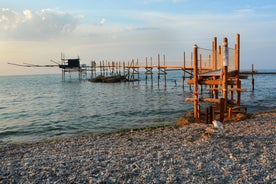 Photo of aerial view of Vasto Marina and Adriatic sea, Italy.