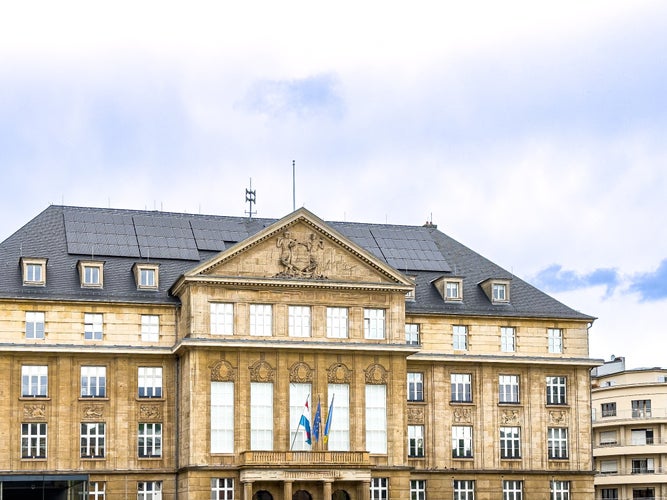 Photo of street view of Esch-sur-Alzette, Luxembourg.