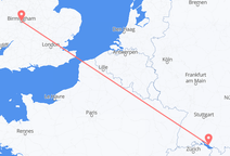 Loty z Birmingham, Anglia do Friedrichshafen, Niemcy