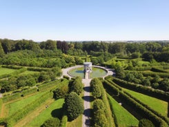 Photo of aerial view of beautiful Parc d'Enghien, Belgium.