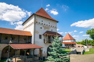 Photo of the Small Square piata mica, the second fortified square in the medieval Upper town of Sibiu city, Romania.