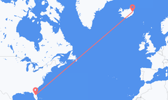 Flights from Orlando to Egilsstaðir