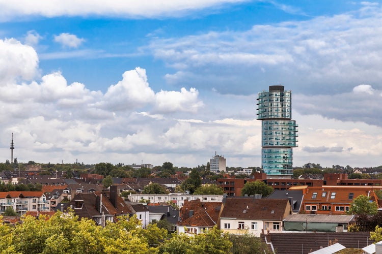 Photo of Cityscape of Bochum with modern skyscraper ,Bochum, NRW, Germany.