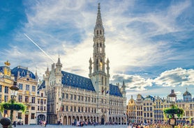 Brussels, Grand Place in beautiful summer sunrise, Belgium