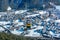 photo of an aerial view of winter resort Mayrhofen, Austria.