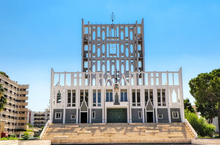 Facade of the Great Mother of God Co-Cathedral in Taranto, Puglia, Italy