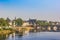 photo of historic Sint Servaasbrug over river Maas at morning in Maastricht, Netherlands.