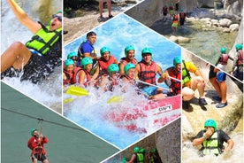 Privat heldags Canyoning, Rafting og Zipline i Antalya