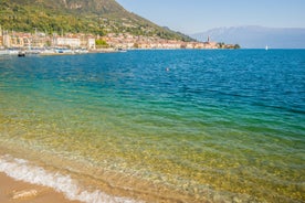 photo of an aerial panoramic view of the center of Salo on Lake Garda, Italy.