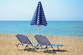 Photo of the seafront and the city of Limassol on a Sunny day, Cyprus.