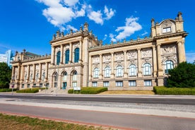 Photo of panorama of New City Hall in Hannover in a beautiful summer day, Germany.