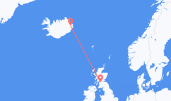 Flights from Glasgow to Egilsstaðir