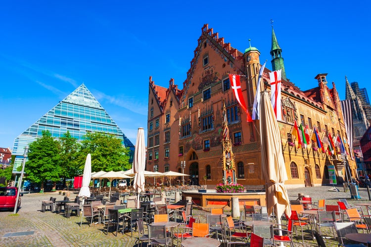 Photo of Ulmer Rathaus or Ulm Town Hall is located in Ulm old town, Germany