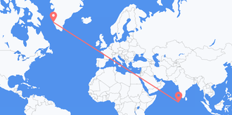 Flyrejser fra Maldiverne til Grønland